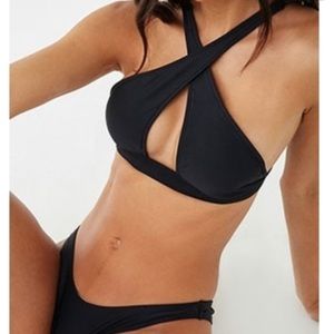 Mixed top and bottom swim suit two peice